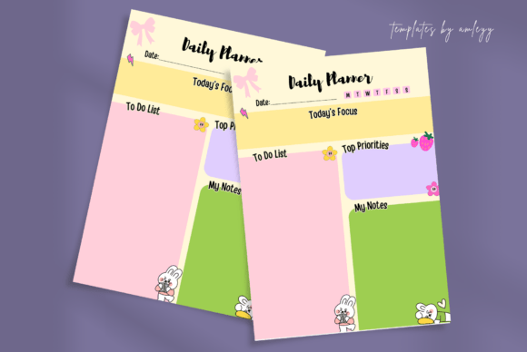 Download Aesthetic Cute Daily Planner Template - Planner template Collection