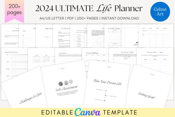 Download KDP 2024 Ultimate Life Planner Template - Planner template Collection