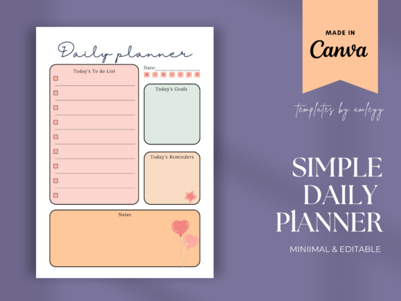 Download Free Simple Daily Planner Template - Planner template Collection