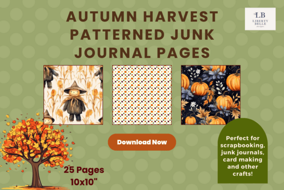 Download Autumn Harvest Junk Journal Pages - Harvest junk journal Collection