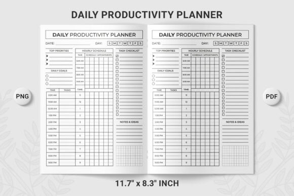 Download Daily Productivity Planner Template PNG - Planner template Collection