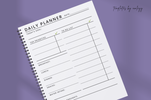 Download Simple Daily Planner Template Canva - Planner template Collection