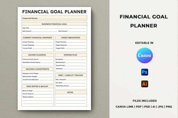 Download Financial Goal Planner Template - Planner template Collection