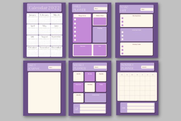 Download Digital Planner 6 Page Set - Digital planner Collection