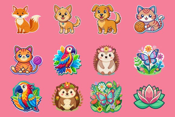 Download Beautiful Stickers Pack Vector - Premium Resources