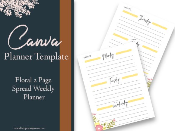 Download Floral Canva Planner Template - Planner template Collection