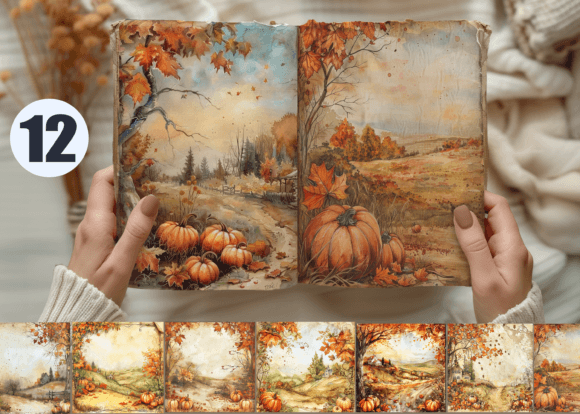 Download Autumn Harvest Junk Journal Page - Harvest junk journal Collection