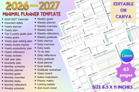 Download 2026-2027 Planner Template - Planner template Collection