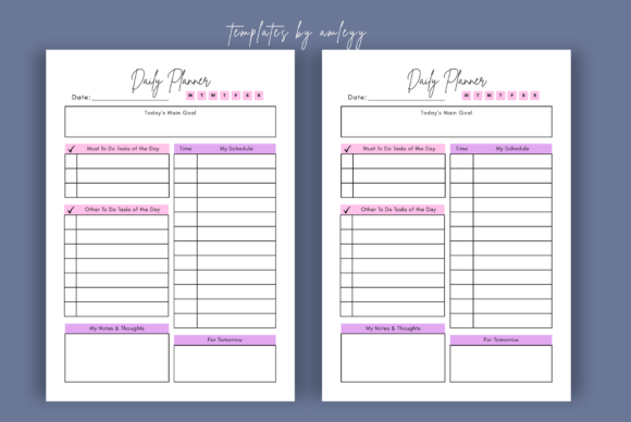 Download Aesthetic Daily Planner TemplateMinimal - Planner template Collection